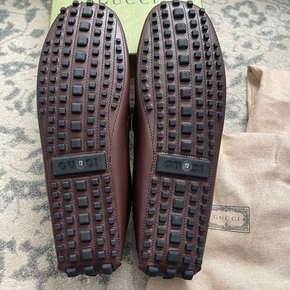 Gucci Men's Brown Leather Loafers - Picture 6 of 8